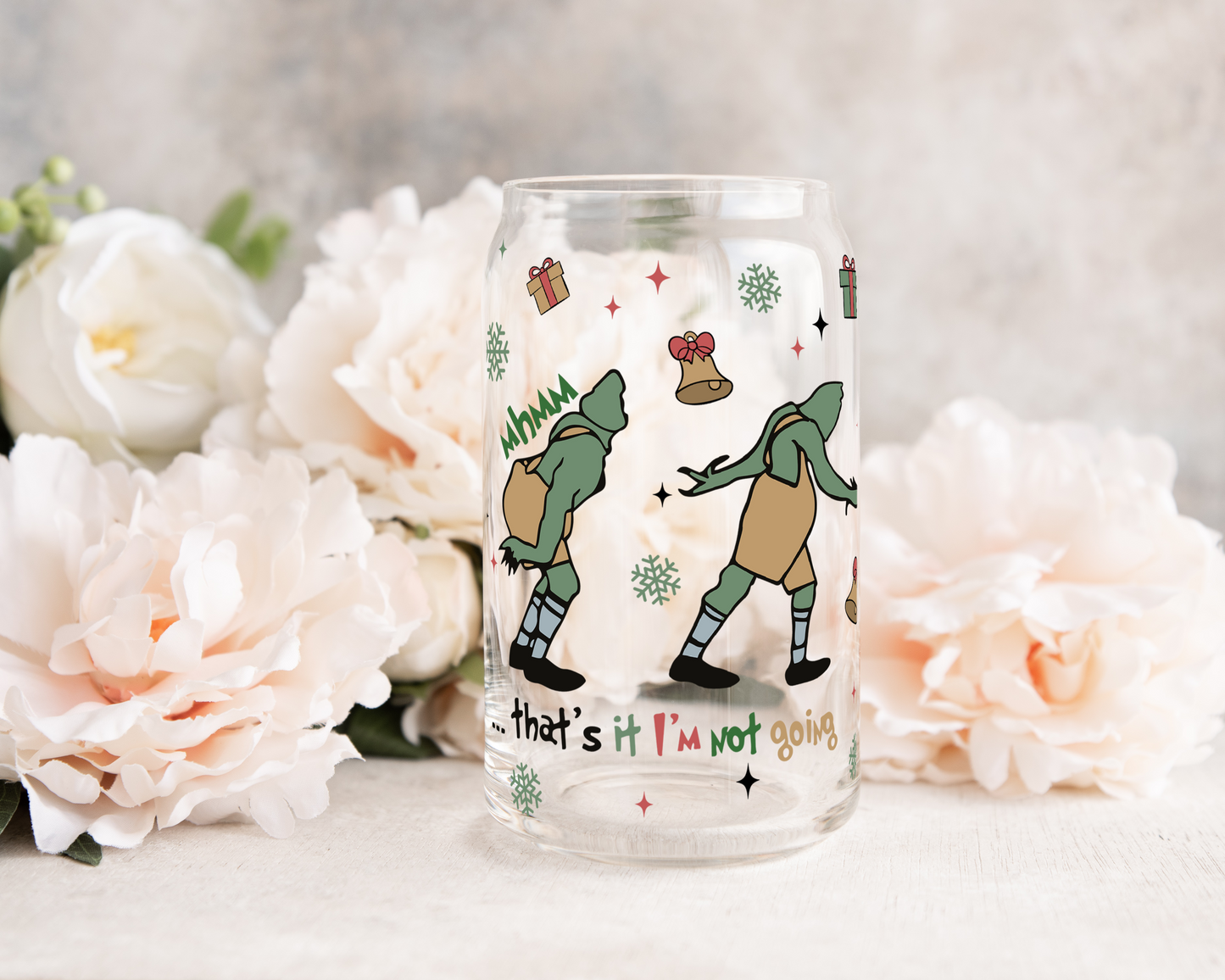 That's It I'm Not Going - UV DTF 16 oz Libbey Cup Wrap (Ready to Ship)