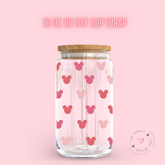 Valentine Mushroom 16oz Cup Wrap - UV DTF - DTF009 – Swiit Creations