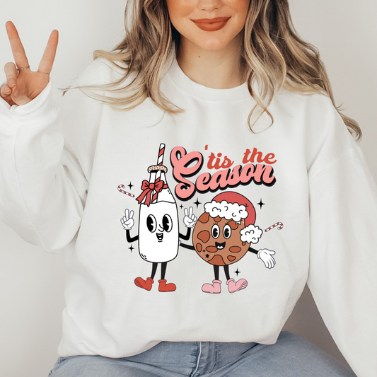 Tis' The Season Milk & Cookie - FULL COLOR DTF TRANSFER (Ready to Ship)