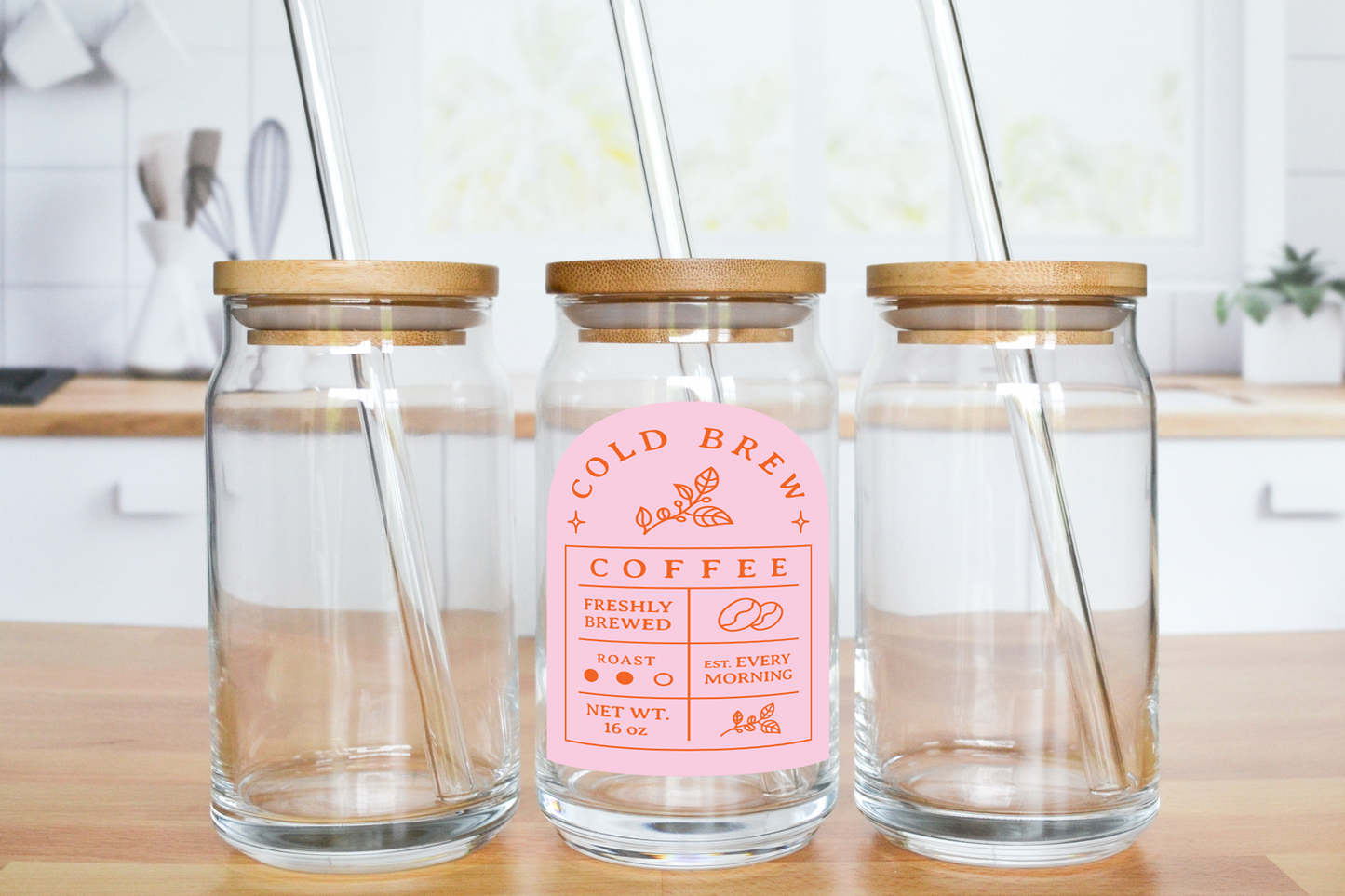 Cold Brew - UV DTF Cup Decal (Ready to Ship)